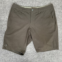 Linksoul Shorts Mens 33 Grey Solid Chino 10” Golf Mid Rise Casual Outdoo... - $19.19