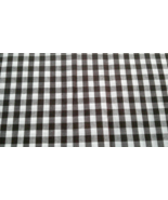 Fabric Concord Chocolate Gingham Design 13&quot; x 21&quot; $1.75 - $32.10 MXN