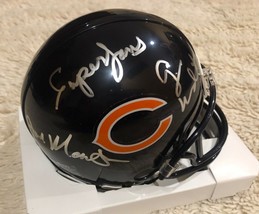 JOE MANTEGNA  And GEORGE WENDT AUTO Chicago Bears Mini Helmet PHOTO - £276.96 GBP