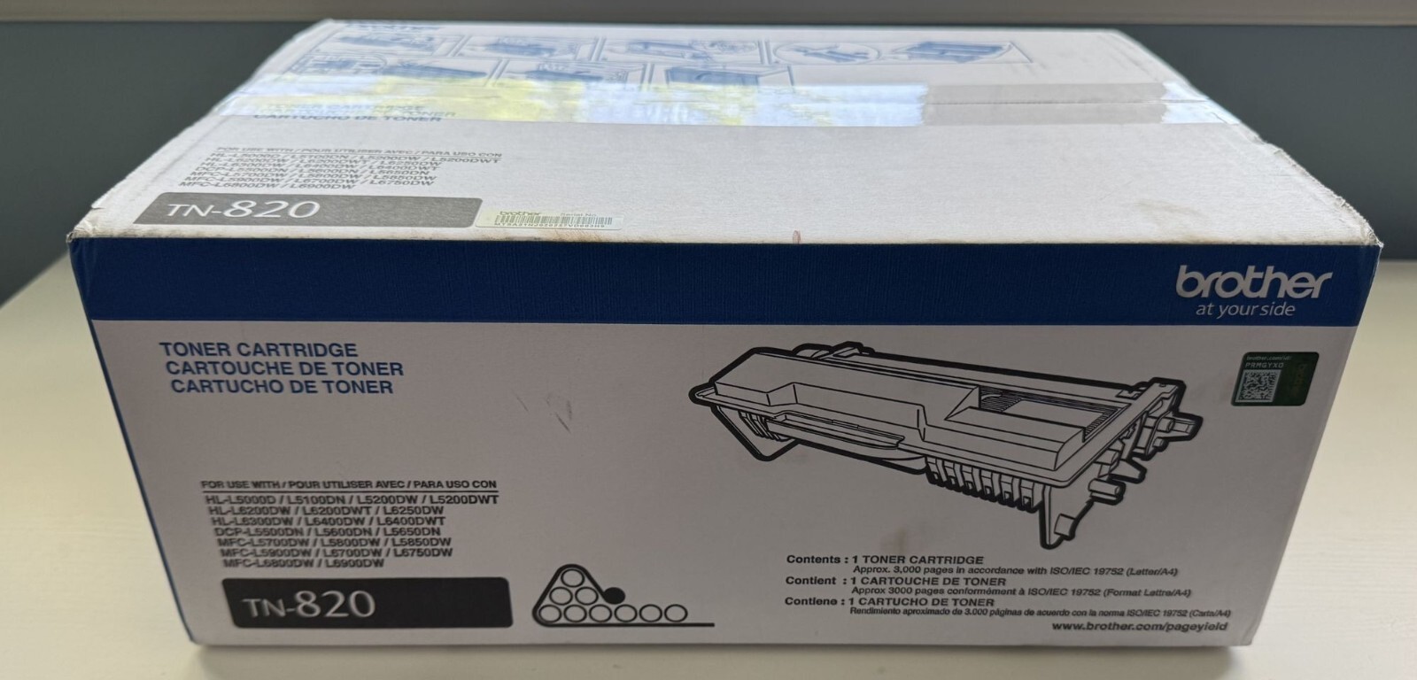 Brother TN-820 Printer Toner Cartridge Standard Yield Genuine OEM Black ... - $39.19
