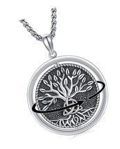 Tree of Life Necklace for Women Men 925 Sterling Silver Knot - £201.39 GBP