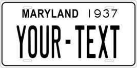 Maryland 1937 Personalized Tag Vehicle Car Auto License Plate - £13.17 GBP