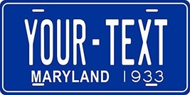Maryland 1933 Personalized Tag Vehicle Car Auto License Plate - £13.15 GBP