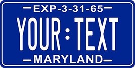 Maryland 1965 Personalized Tag Vehicle Car Auto License Plate - £13.17 GBP
