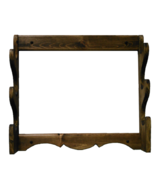 Rustic Wooden 3 Place Gun Rack Rifle Shotgun Wall Mount Display - $37.99