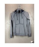 Athleta Heavenly Hail Hoodie 3 Navy Blue White Striped Raglan Sleeve Siz... - $32.95