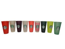 Lot Of 8 Starbucks Coffee Reusable Travel Tumbler Plastic Cups 24 fl oz - £22.41 GBP
