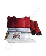 4 Clear Pushers And 4 Clear Racks + American Mah Jong Set Burgundy Red B... - $1,643.80 MXN