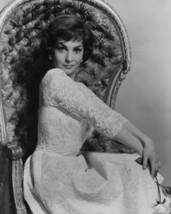 Gina Lollobrigida 1960&#39;s glamour pose seated in chair 8x10 Photo - $9.75