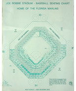 Joe Robbie Stadium (Miami, FL) - Paper Seating Chart for Baseball - Vintage - £1.96 GBP