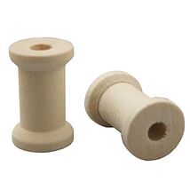 Bluemoona 50 PCS - Natural Wood Empty Thread Spools Cylinder Craft Round... - $5.55