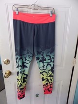 ADIDAS ATHLETIC CLIMALITE TRAINING PRINT TIGHT PANTS SIZE M WOMEN&#39;S EUC - $21.17