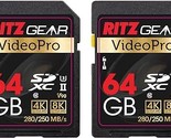 Video Pro Sd Card Uhs-Ii 64Gb Sdxc Memory Card 2-Pack U3 V90 A1, Extreme... - $222.99