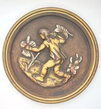Vintage 3D Relief Wall Plaque French Art Nouveau Spring &quot;Printemps&quot; 10&quot; U208 - £63.79 GBP