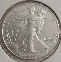 2024 W 1 oz Silver American Eagle $1 Original Genuine Coin Mint State Condition! - $42.06