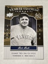 2008 Upper Deck Yankee Stadium Legacy Babe Ruth #YSL783 - £15.68 GBP