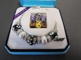 Bella Perlina Charm Bracelet Deluxe Set +6 Extra Glass Beads Charms New ... - $39.95