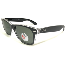 Ray-Ban Sunglasses RB2132 NEW WAYFARER 6052/58 Matte Black Clear w Green Lenses - £120.23 GBP