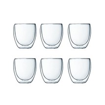 Bodum PAVINA  Glass Set (Double-Walled, Isolated, 0.25 L/8 oz) - Pack of 6, Tran - £63.87 GBP