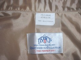 USN &amp; USMC khaki service shirt short sleeve sized XX-Large &quot;Athletic&quot; - £31.47 GBP