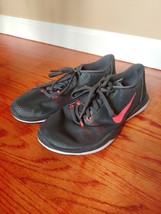 Nike Training Flex Supreme Flywire Shoes Women’s 6W Gray 885916-003 Pink Swoosh - £25.86 GBP