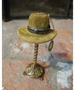 Katherine&#39;s Collection Brown Khaki Fedora Hat With Feather Ornament On P... - €25,86 EUR