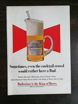Vintage 1969 Budweiser The King of Beers Full Page Original Ad 324 - £5.51 GBP