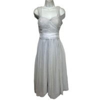 aidan maddox silver tulle Midi dress Size 8 - £46.51 GBP