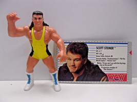 1990 Galoob Wcw Scott Steiner Wrestling Figure w/ Bio Card - £12.05 GBP