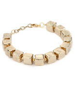 Belle Noel Kardashian Molten 14kt Gold Cube Bracelet - $88.11