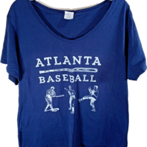 Atlanta Baseball T-Shirt Women&#39;s Size XXL Blue Port &amp; Company - £6.87 GBP