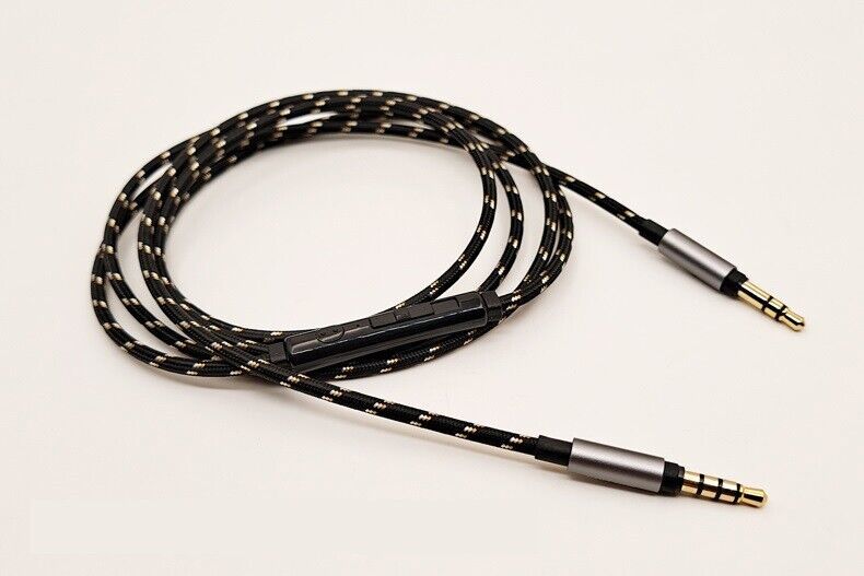 Audio nylon Cable with Mic For Yamaha HPH-Pro500 Pro400 W300 YH-E700A L700A
