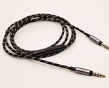 Audio nylon Cable with Mic For Yamaha HPH-Pro500 Pro400 W300 YH-E700A L700A - £12.57 GBP
