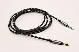 Audio nylon Cable with Mic For Yamaha HPH-Pro500 Pro400 W300 YH-E700A L700A - £12.52 GBP