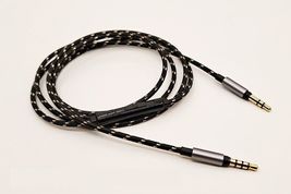 Audio nylon Cable with Mic For Yamaha HPH-Pro500 Pro400 W300 YH-E700A L700A - £12.50 GBP