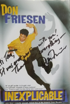 DON FRIESEN &#39;Inexplicable&#39; at Crest Theatre 2005 Autographed DVD - £31.75 GBP
