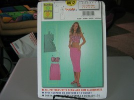 Burda 8612 Misses Mini Dress, Skirt & Halter Top Pattern - Size 6-16 - $9.78