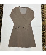 Horny Toad Dress Womens Medium Brown A Line Long Sleeve Round Neck Hidde... - $15.80