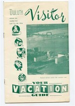Duluth Minnesota Visitor June 1954 Your Vacation Guide Harbor on Cover  - £14.24 GBP