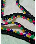 3YARD Multi Colours PomPom Ball Braid Fringe Lace Ribbon DIY Sewing Acce... - $2.57
