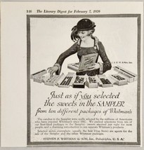 1920 Print Ad Whitman&#39;s Sampler Boxes of Chocolate Candy Lady Philadelphia,PA - £10.65 GBP