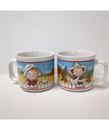 Lot of 2 Campbell Kids (2001) Farm Kids Large Coffee or Soup Mug Cup - £9.98 GBP