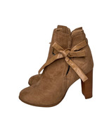 Womens LOVE ATHENA Dean Tan Faux Suede Ankle Booties with Bow Size 7.5 - $399.86 MXN
