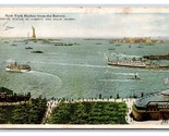 View of Harbor From Battery New York City NY NYC Federal Line WB Postcar... - $3.91