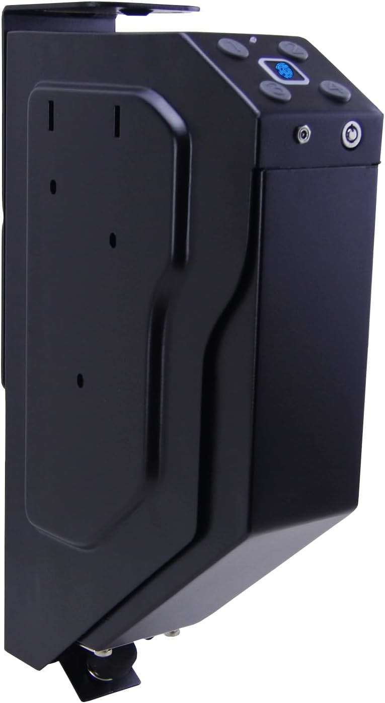 Mounted Gun Safe, Biometric Pistol Safe Fingerprint And Digital Password... - $90.99
