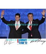 MITT ROMNEY AND PAUL RYAN SIGNED AUTOGRAPHED 8x10 RP PHOTO PRESIDENT CAN... - £12.63 GBP