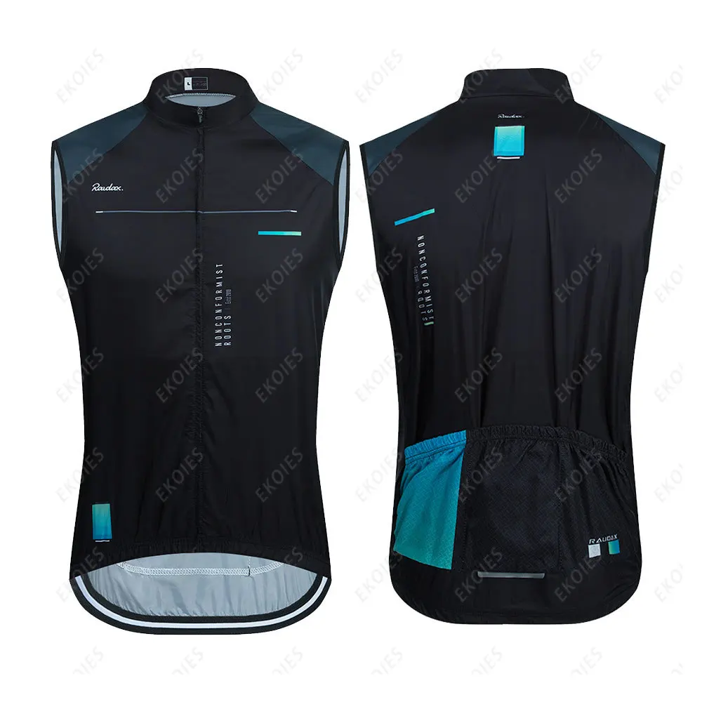 RAUDAX 2021 Men Windbreaker Cycling Vest Sleeveless Windproof Cycling Jersey MTB - £87.33 GBP