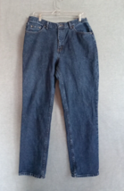 Blu Womens Denim Jeans 16 M High Rise Medium Wash Cotton Straight Leg - $13.99