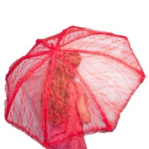 HMS Lace Parasol 43 Inch Diameter, Red, One Size - £19.51 GBP