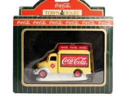 Coca Cola Town Square Yellow Delivery Truck Figurine In Original Package - $223.49 MXN